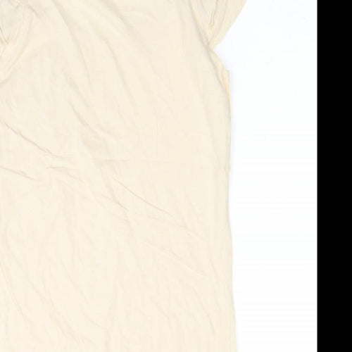 Denim & Co. Womens Ivory   Basic Blouse Size 8