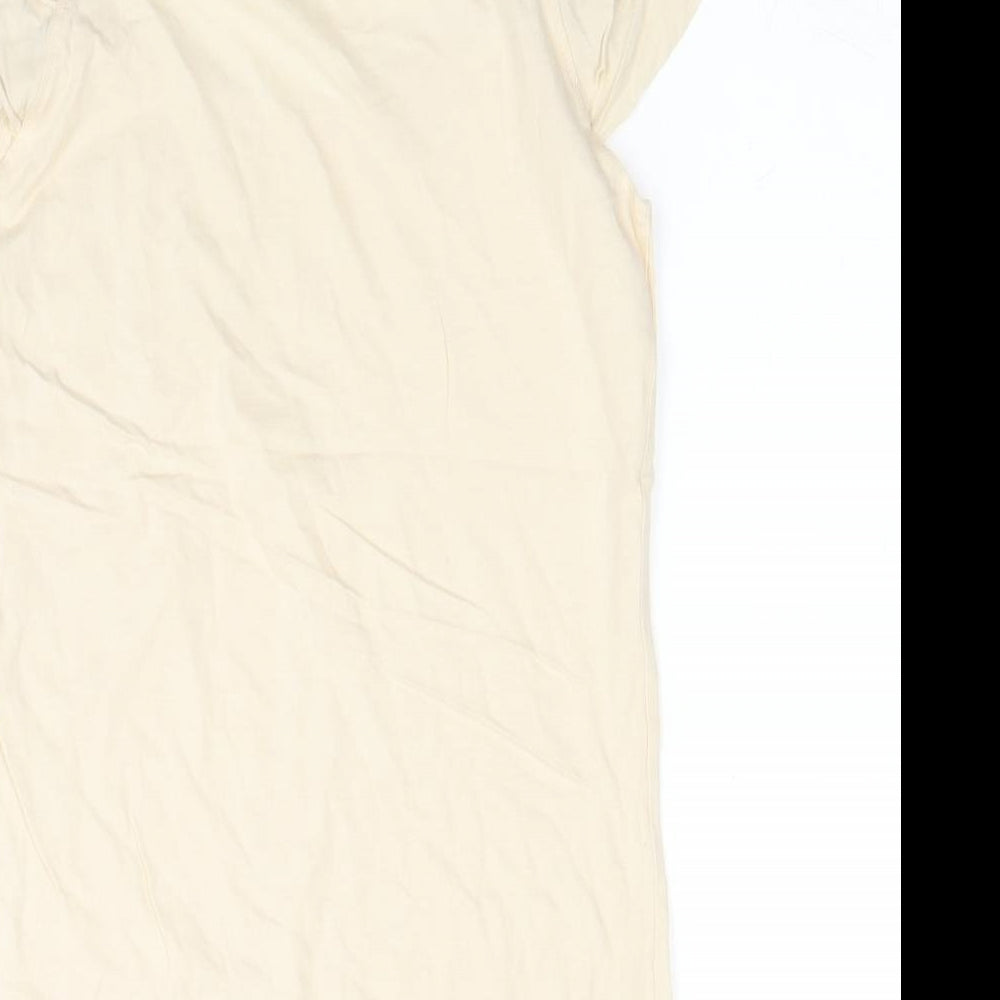 Denim & Co. Womens Ivory   Basic Blouse Size 8