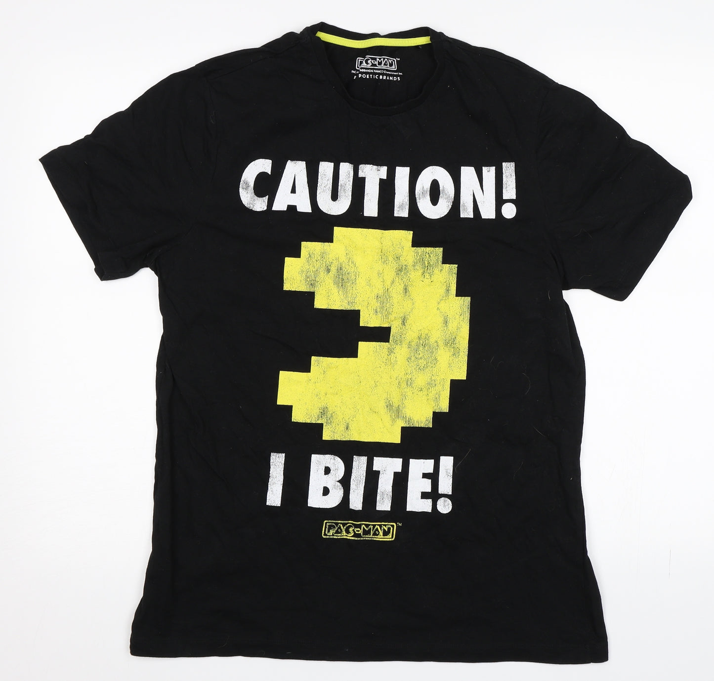 George Mens Black    T-Shirt Size M  - Pacman