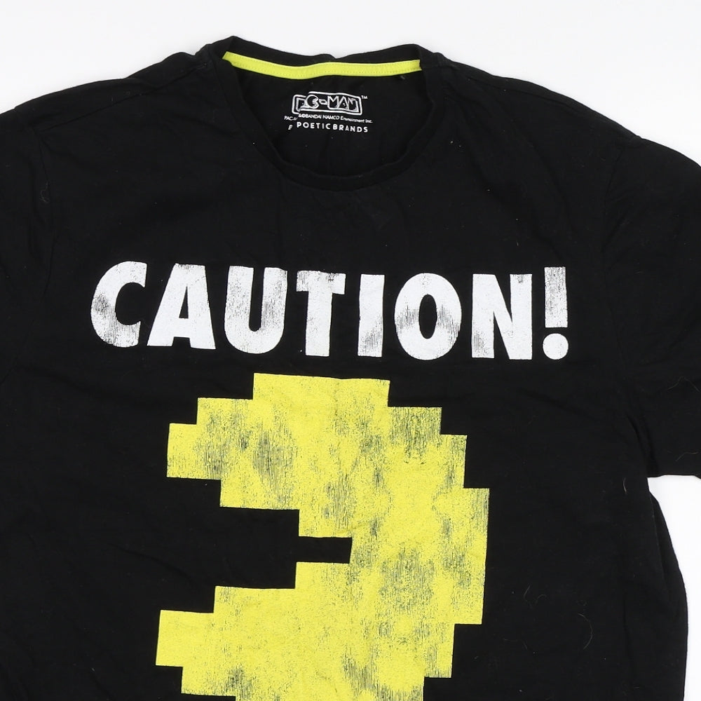 George Mens Black    T-Shirt Size M  - Pacman