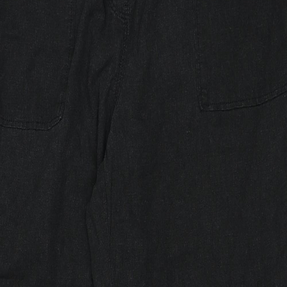 M&S Womens Black   Trousers  Size 14 L28.5 in