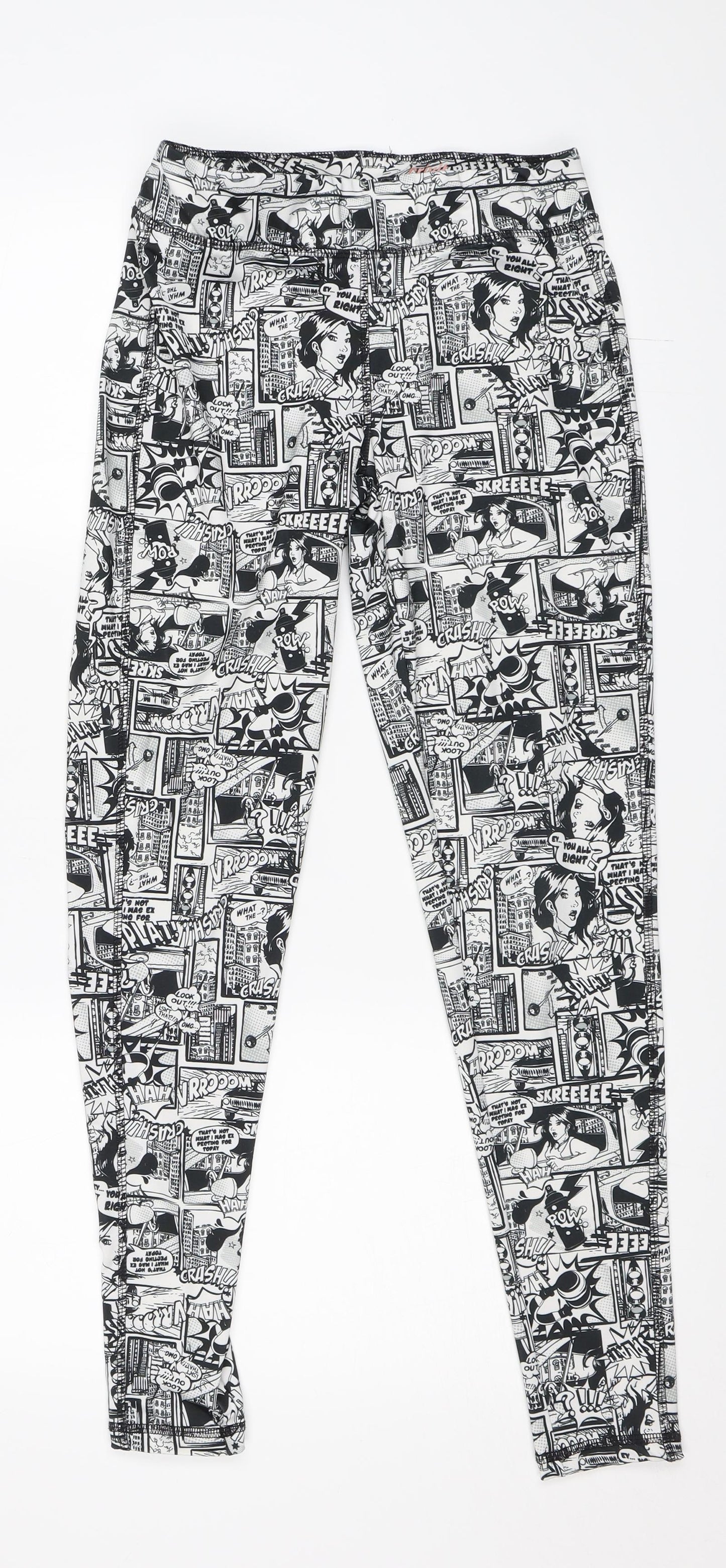 Crivit Womens Black   Jogger Leggings Size 8 L28 in - Cartoon