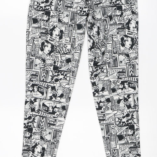 Crivit Womens Black   Jogger Leggings Size 8 L28 in - Cartoon