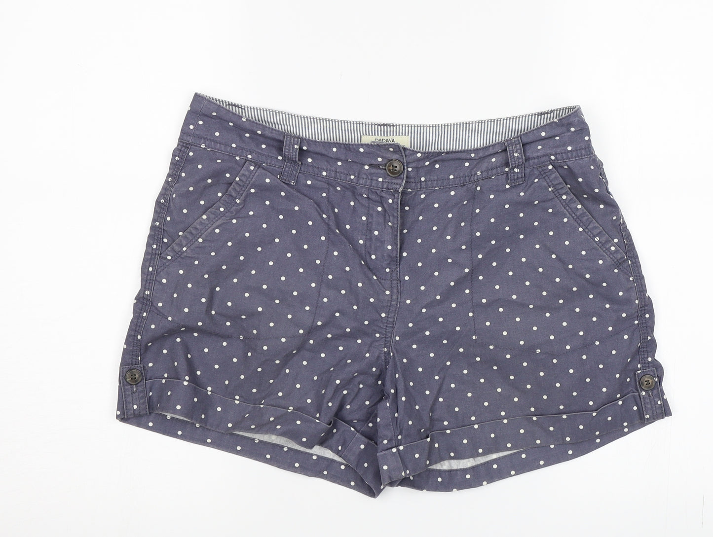 Papaya Womens Blue Polka Dot  Cut-Off Shorts Size 10