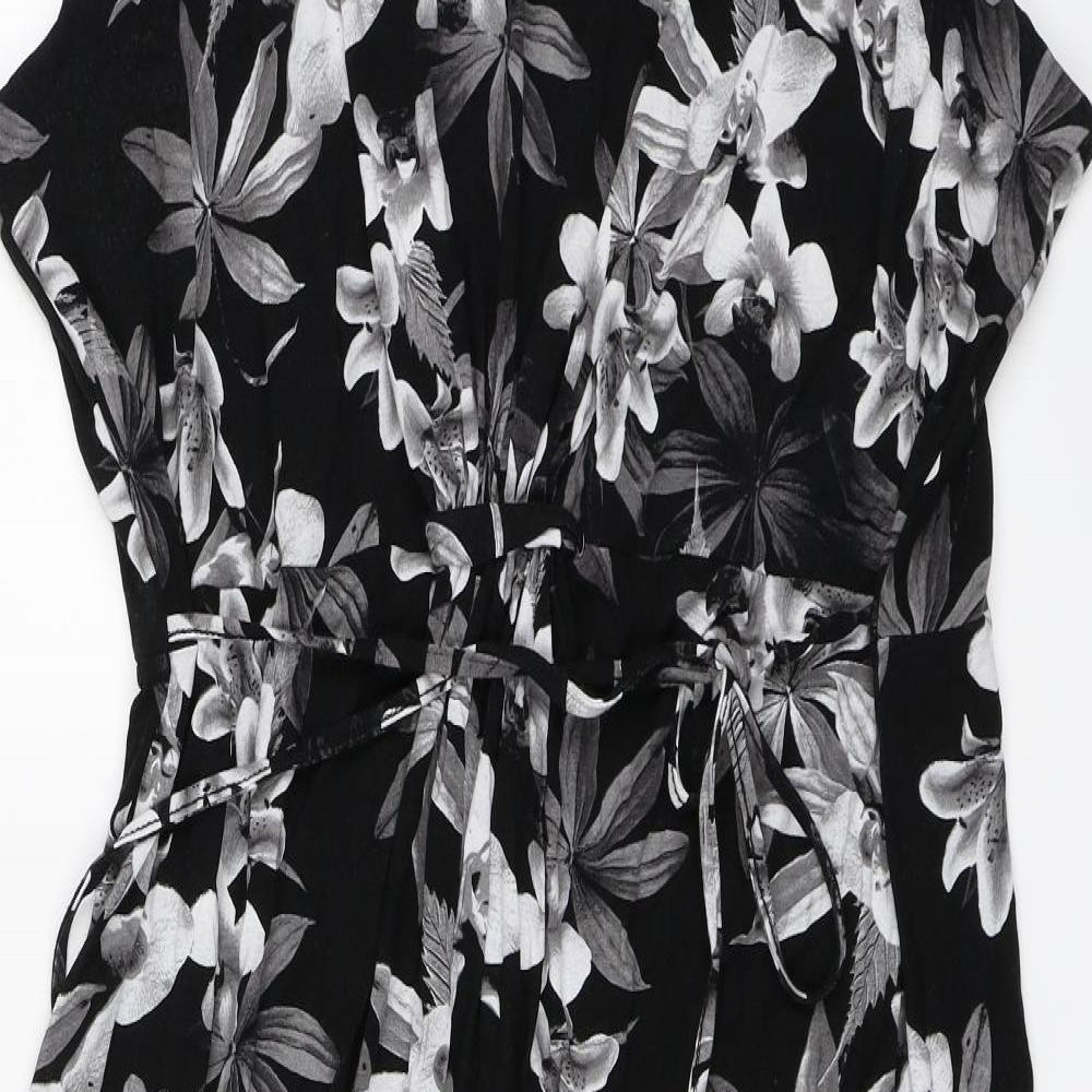 Bonmarché Womens Black Floral  Shift  Size 24