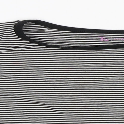 TU Boys Black Striped  Pullover T-Shirt Size 4 Years