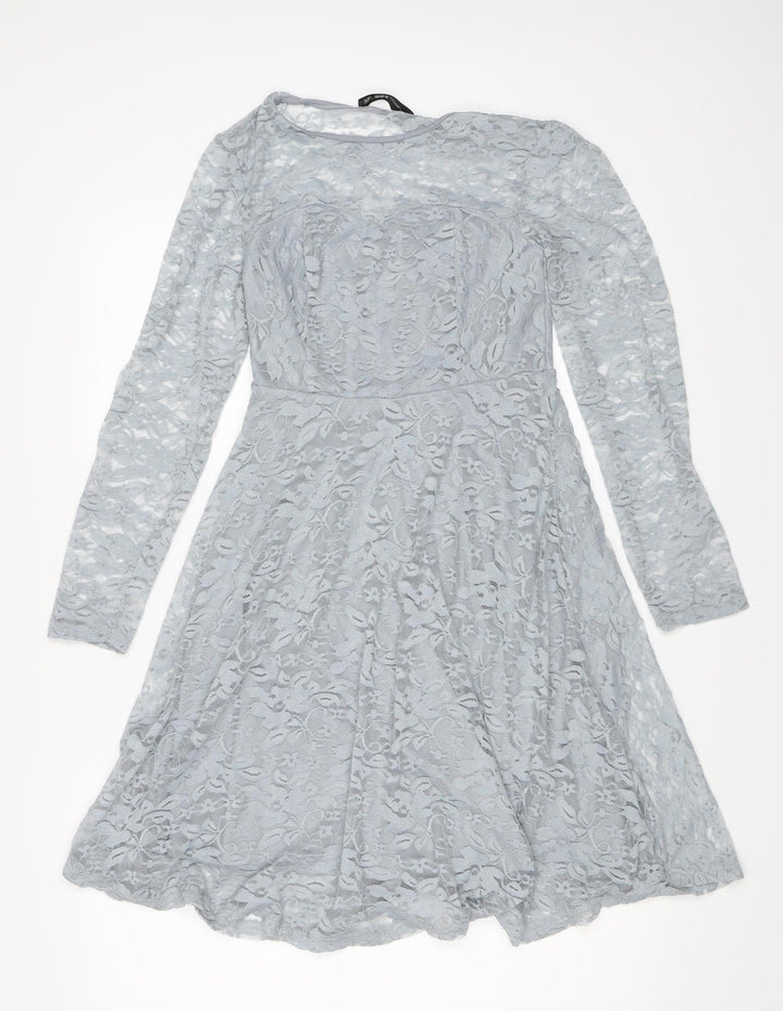 Zanzea Womens Blue Floral  Shift  Size S