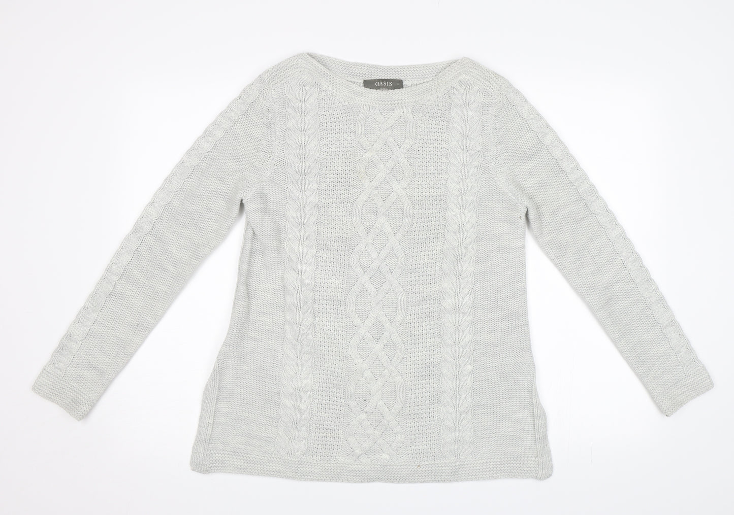 Oasis Womens Grey   Pullover Jumper Size S