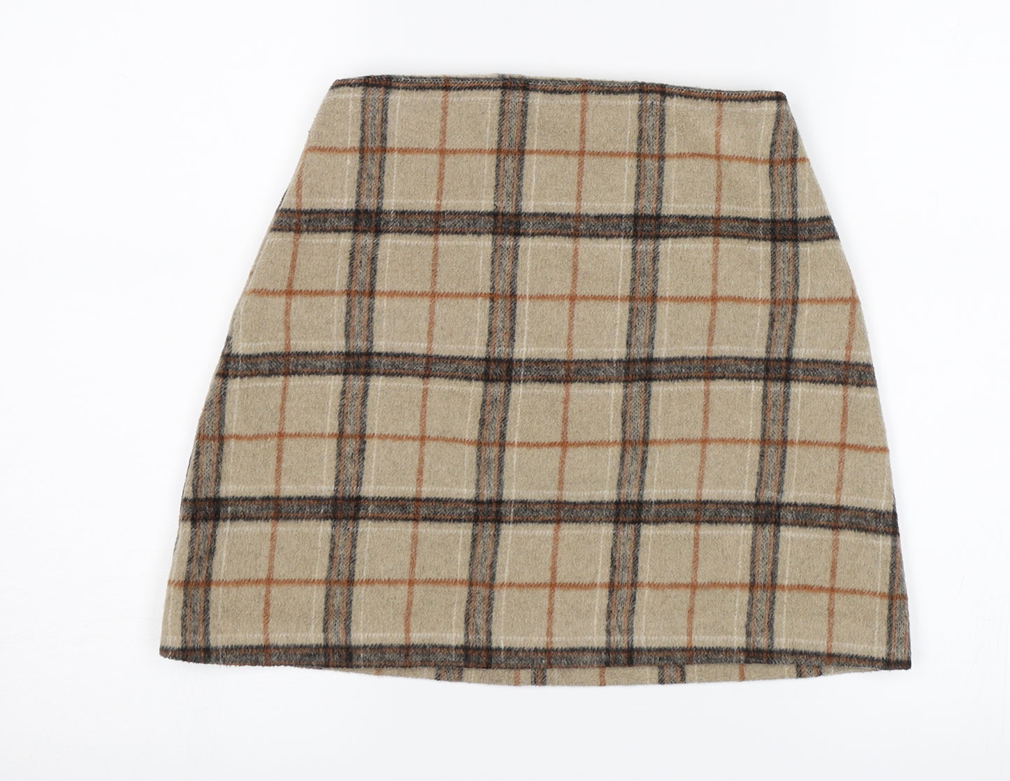 Primark Womens Beige Striped  A-Line Skirt Size 6