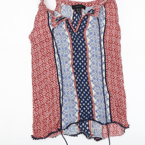 Atmosphere Womens Blue Paisley  Basic Blouse Size 8