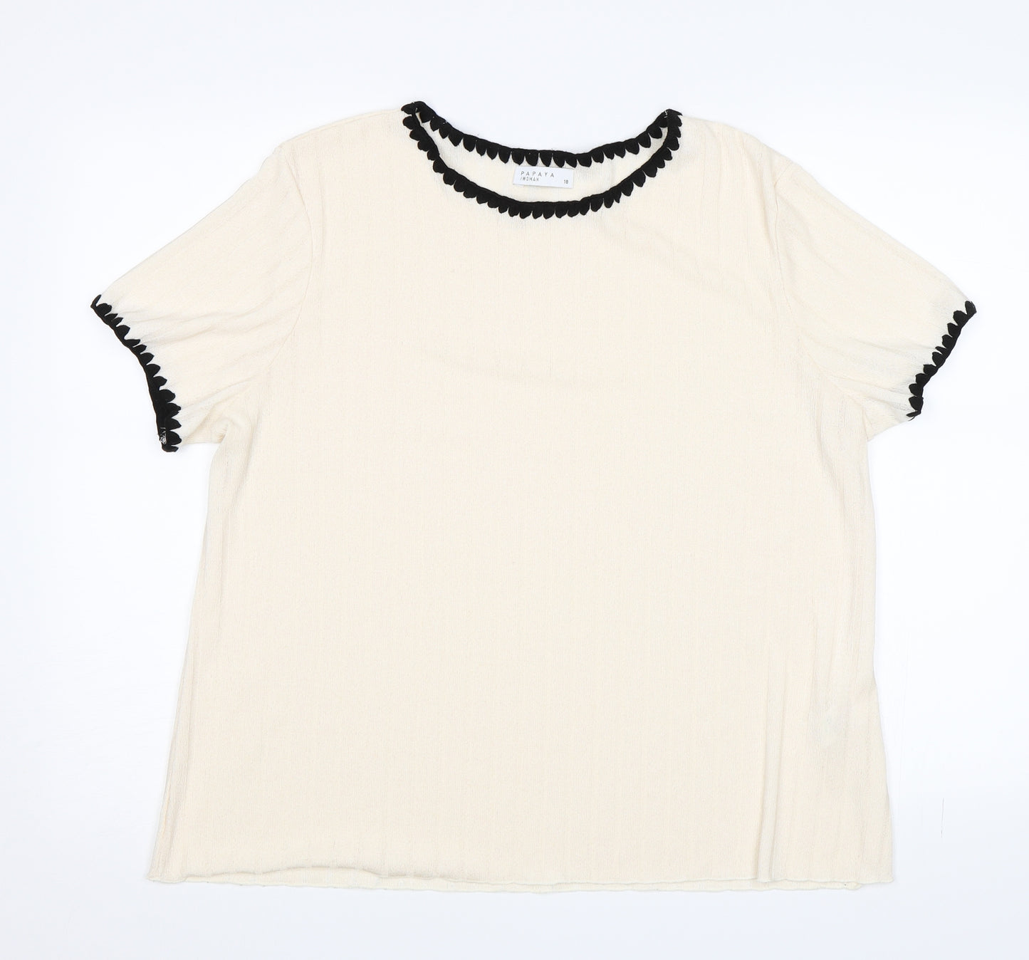 Papaya Womens White   Jersey Blouse Size 18