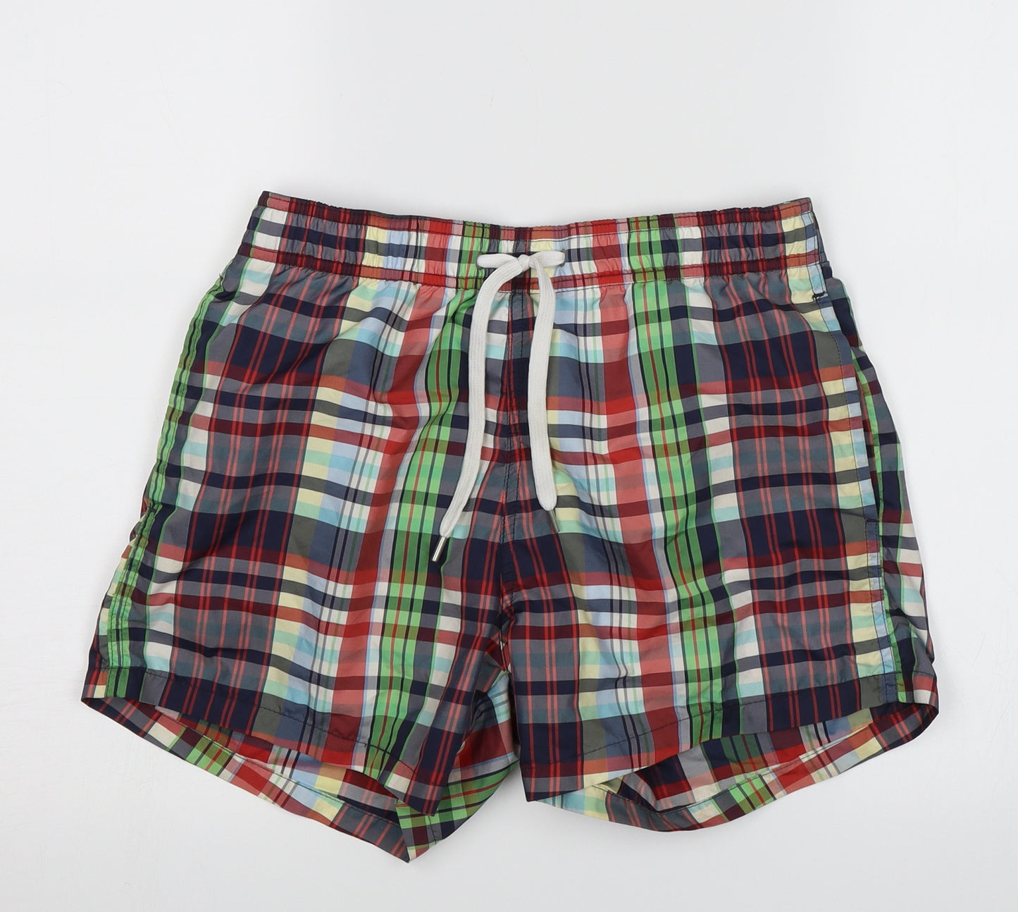 H&M Mens Blue Plaid  Sweat Shorts Size XS