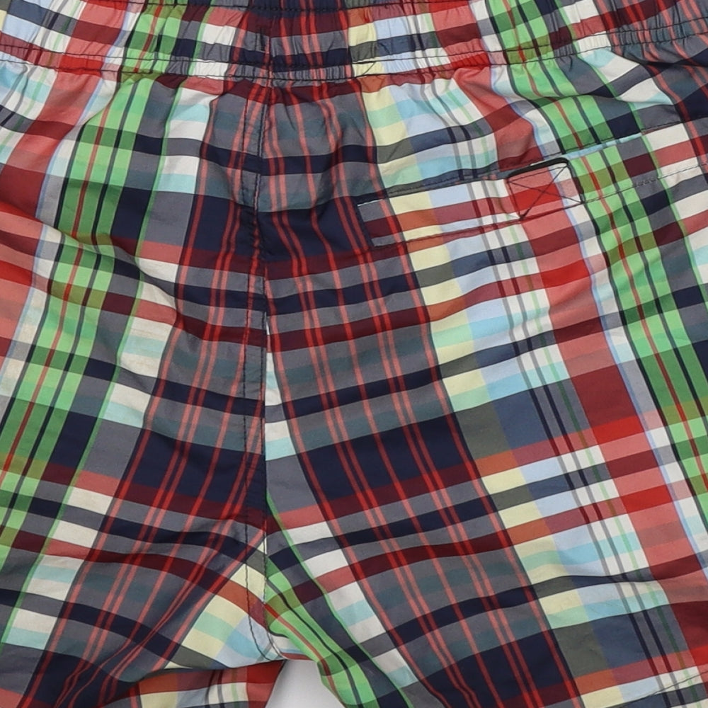 H&M Mens Blue Plaid  Sweat Shorts Size XS