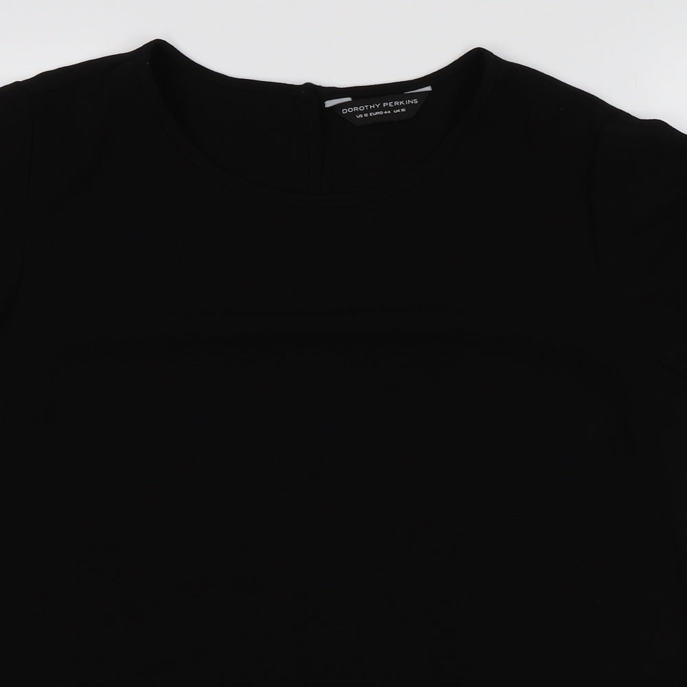 Dorothy Perkins Womens Black   Basic Blouse Size 16