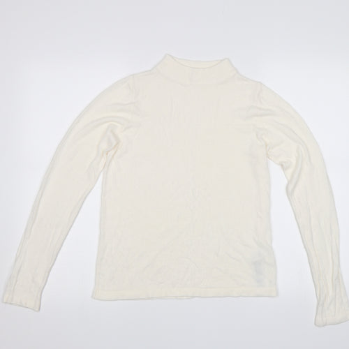M&S Womens White   Pullover Jumper Size 10