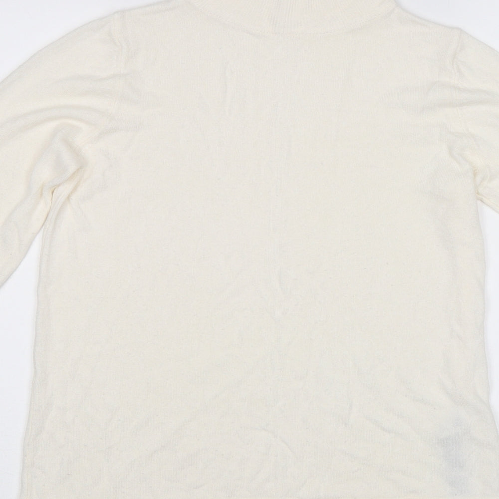 M&S Womens White   Pullover Jumper Size 10