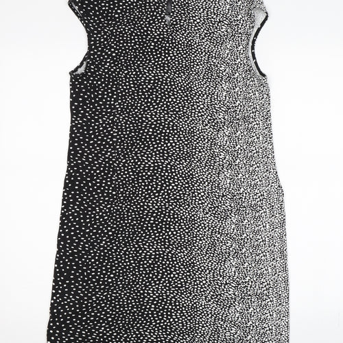 TU Womens Black Polka Dot  Shift  Size 14