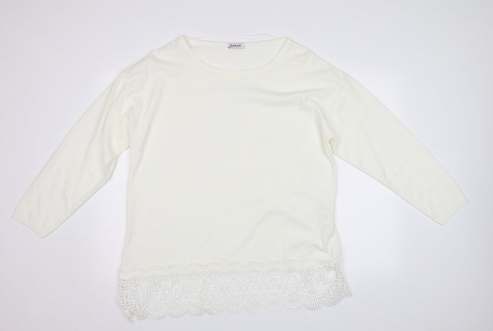 Damart Womens White Pullover Jumper Size 18