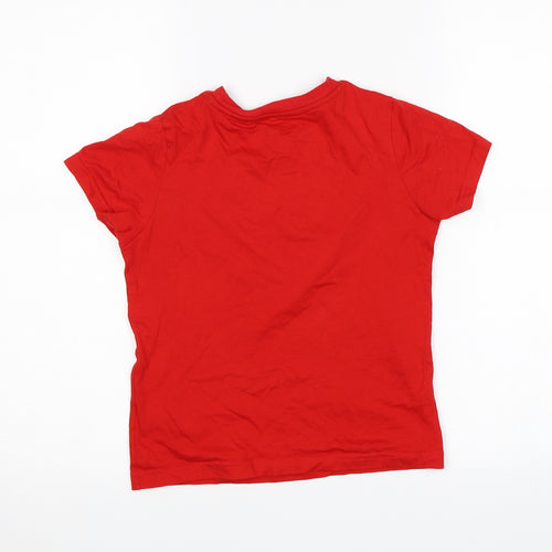 Primark Boys Red   Basic T-Shirt Size 6-7 Years  - Game over