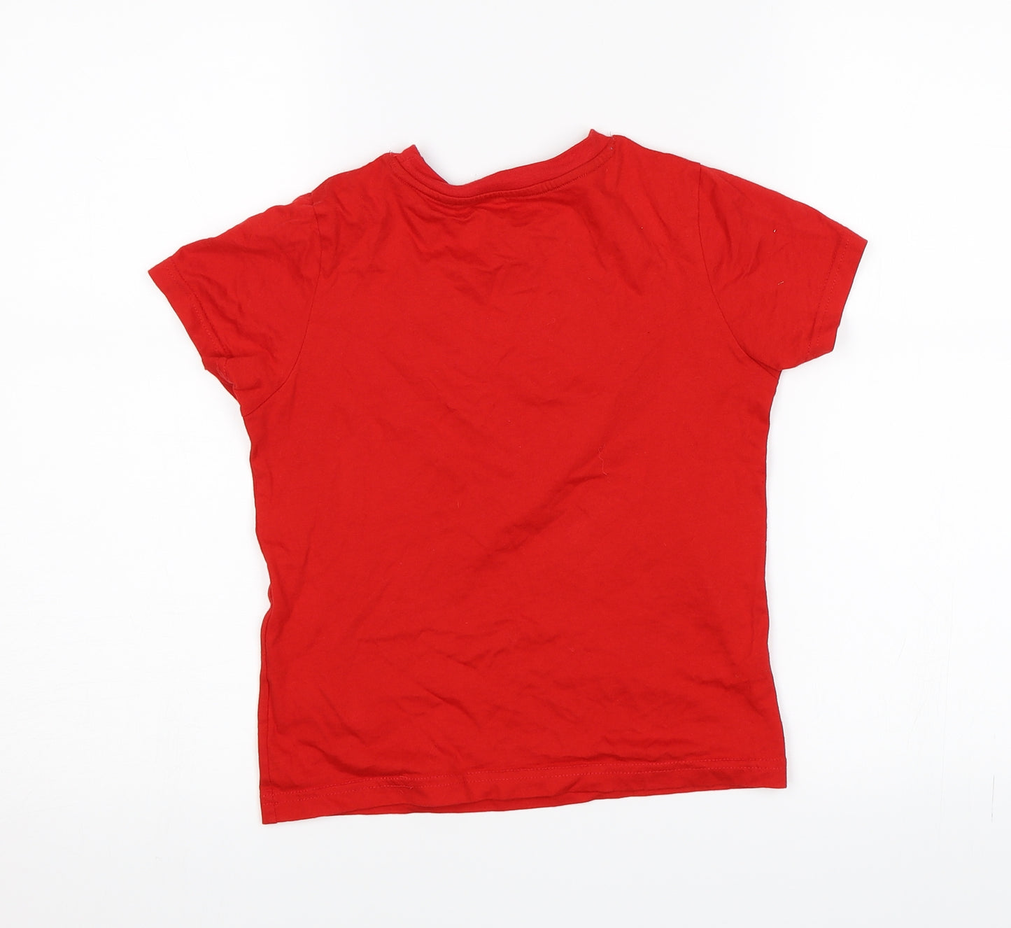 Primark Boys Red   Basic T-Shirt Size 6-7 Years  - Game over