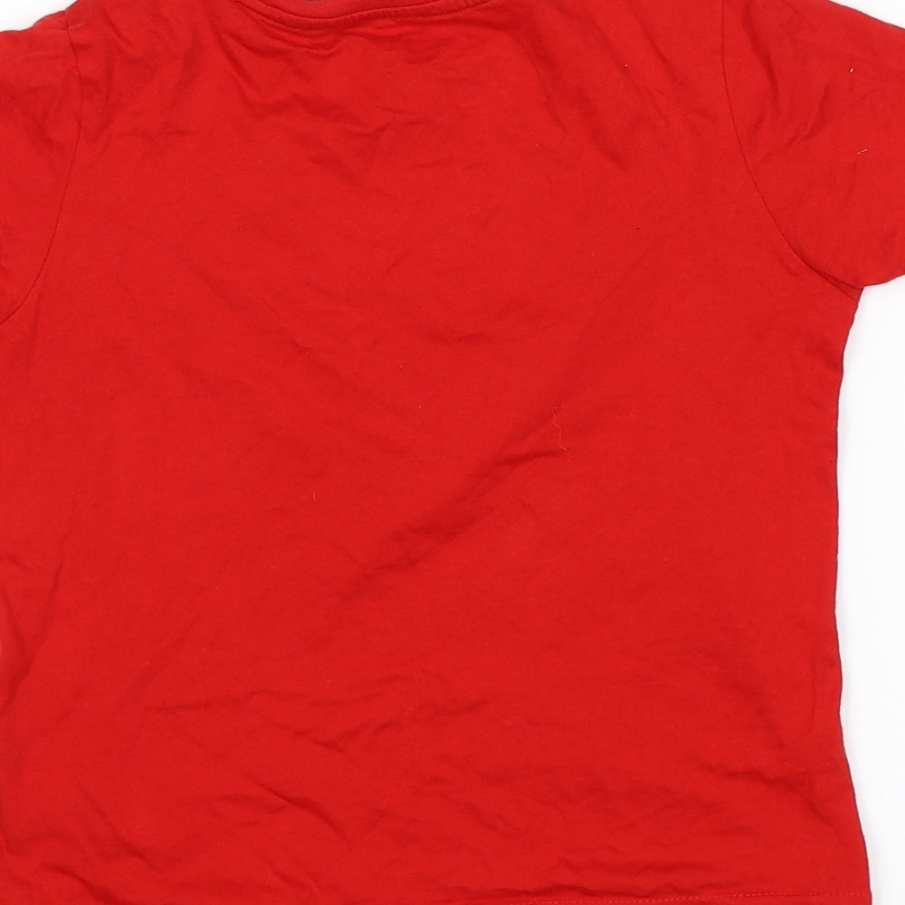 Primark Boys Red   Basic T-Shirt Size 6-7 Years  - Game over