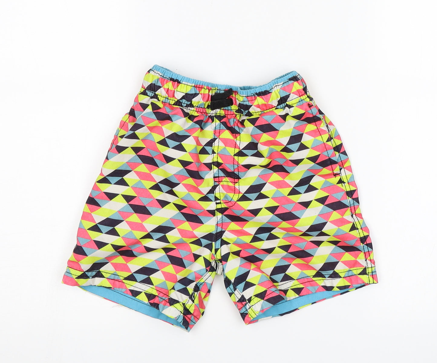 George Boys Blue Check  Bermuda Shorts Size 6-7 Years