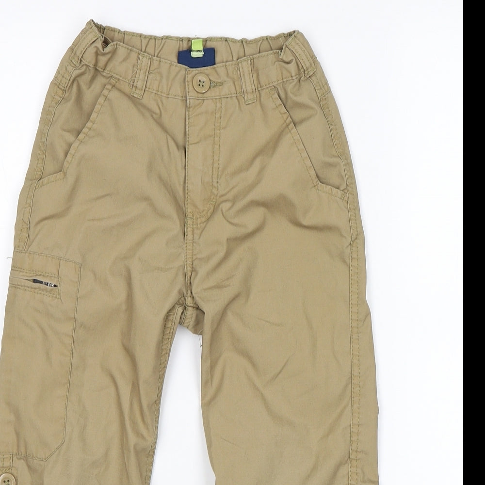 Crane Boys Beige   Cargo Trousers Size 5-6 Years