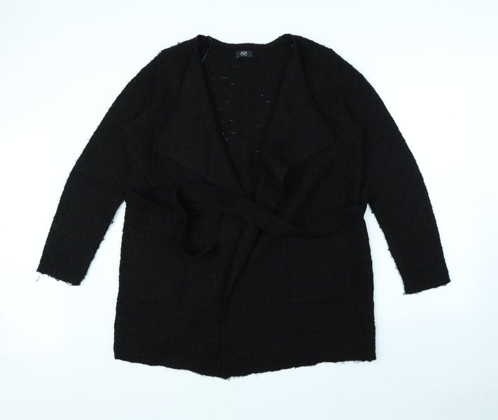 F&F Womens Black Cardigan Jumper Size 14