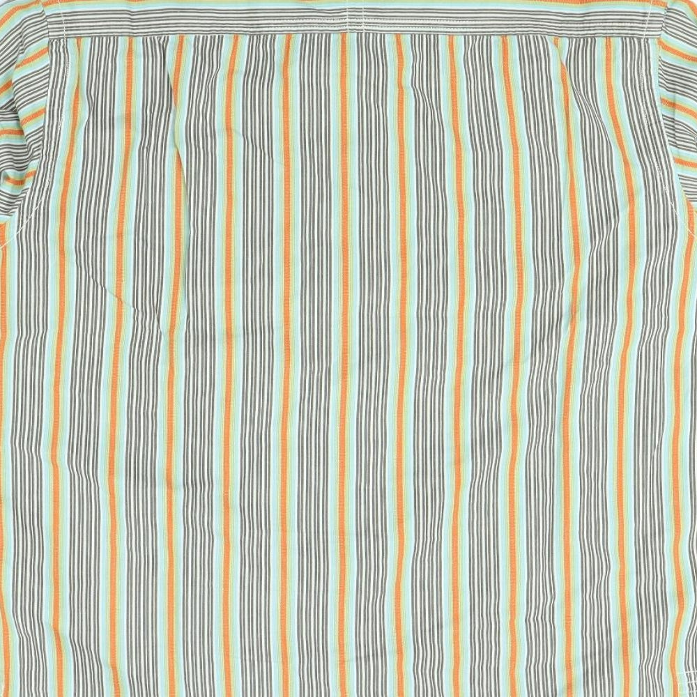 Fat Face Mens Beige Striped   Dress Shirt Size L