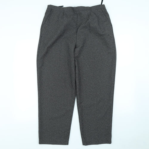 Classic Womens Black  Canvas Trousers  Size 18 L30 in