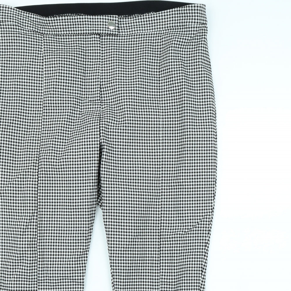 F&F Womens White Plaid  Trousers  Size 22 L30 in