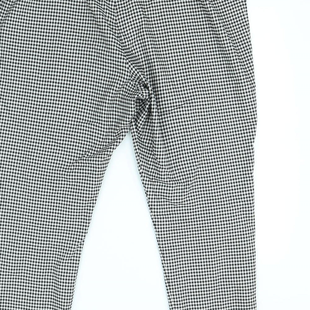 F&F Womens White Plaid  Trousers  Size 22 L30 in