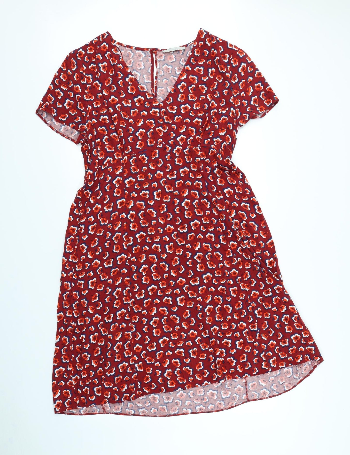 George Womens Red Floral  Fit & Flare  Size 18