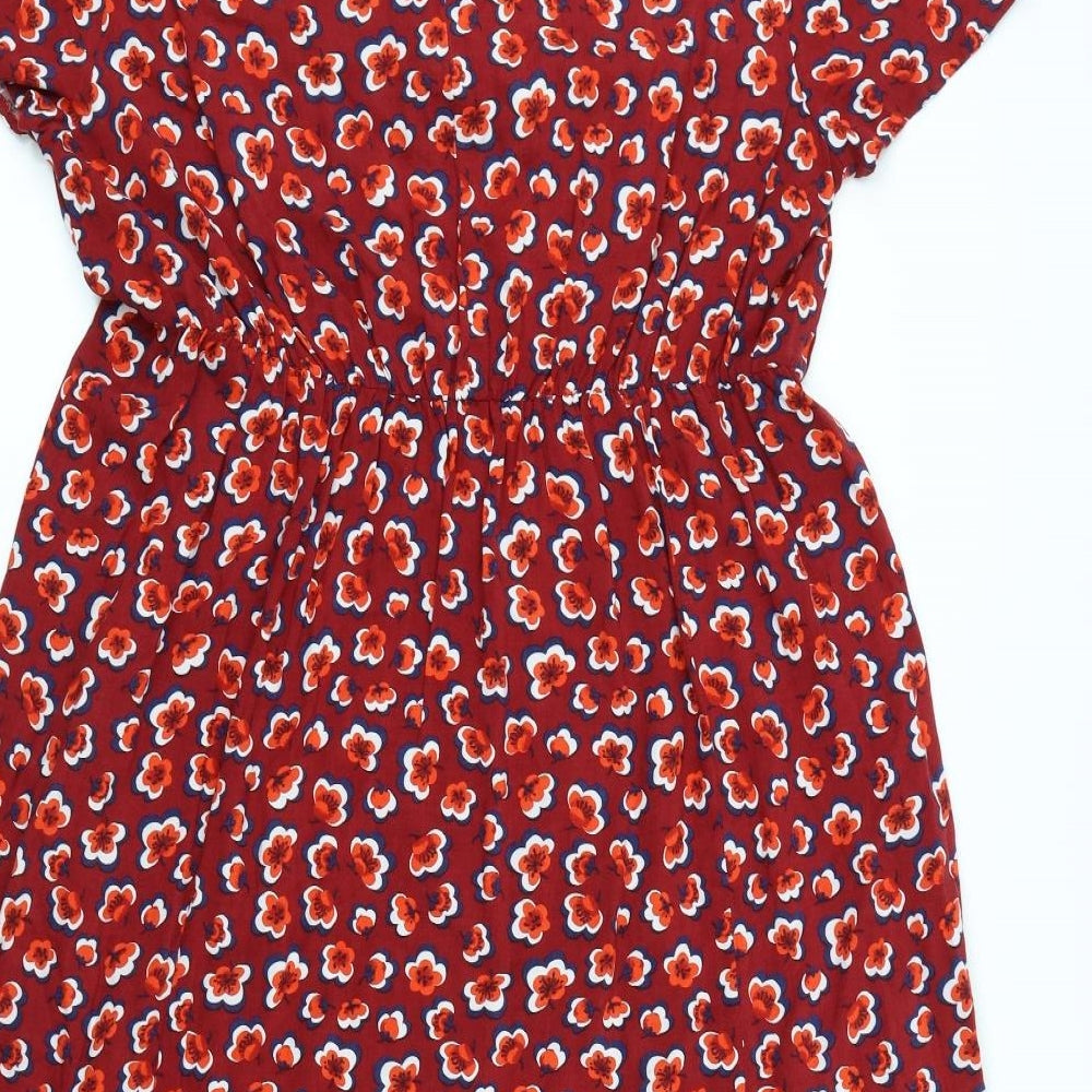 George Womens Red Floral  Fit & Flare  Size 18