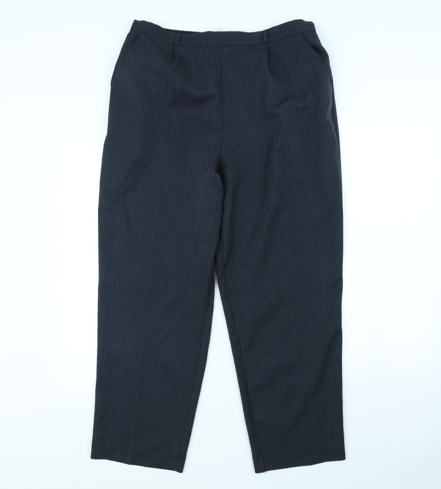 Classic Womens Blue Striped  Dress Pants Trousers Size 18 L30 in