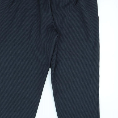 Classic Womens Blue Striped  Dress Pants Trousers Size 18 L30 in