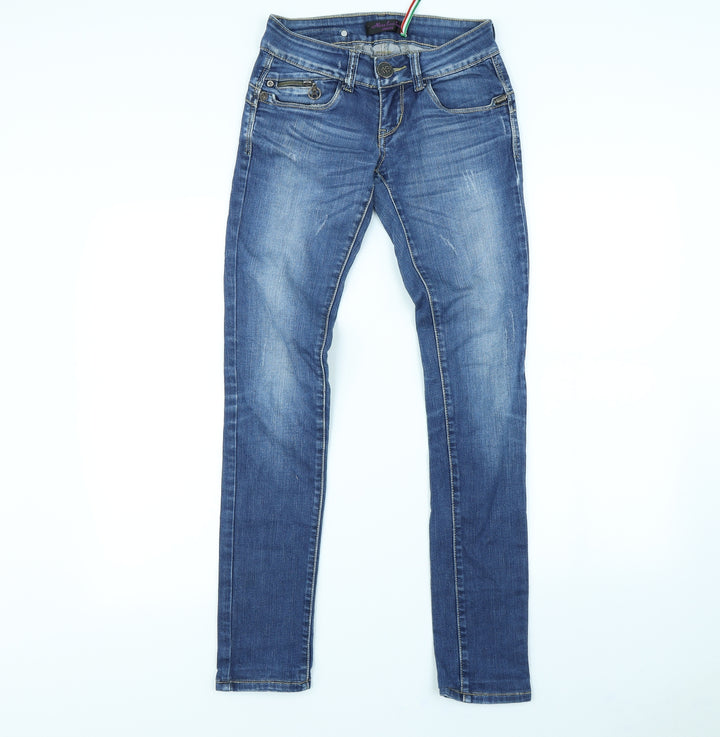 Miss BonBon Womens Blue Skinny Jeans Size 28 in L30 in