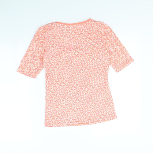 Reitmans Womens Pink Geometric  Basic T-Shirt Size S