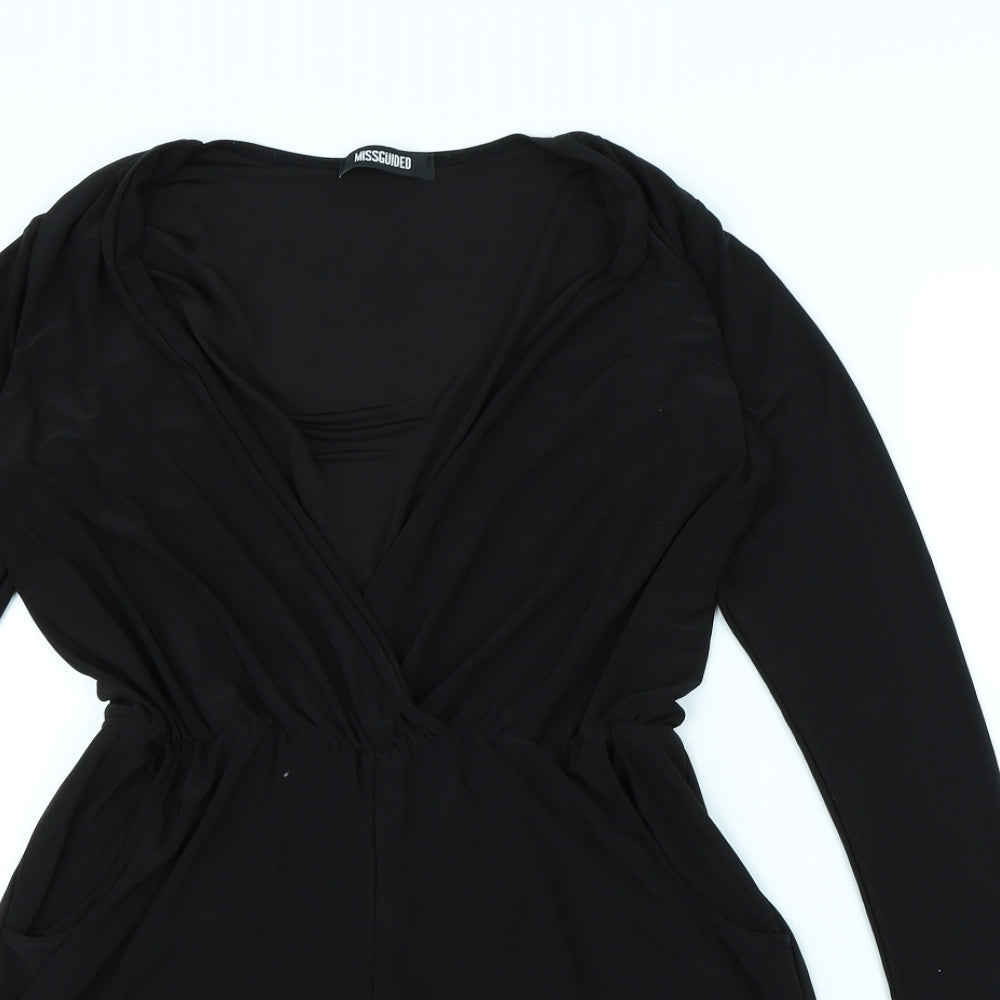 Missguided Womens Black   Playsuit One-Piece Size S