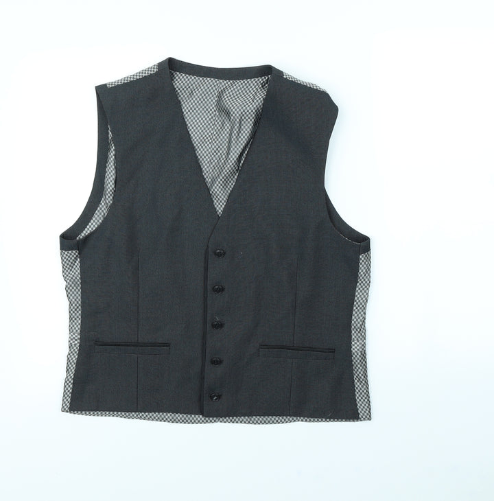 Preworn Mens Grey   Jacket Suit Waistcoat Size M