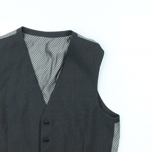 Preworn Mens Grey   Jacket Suit Waistcoat Size M