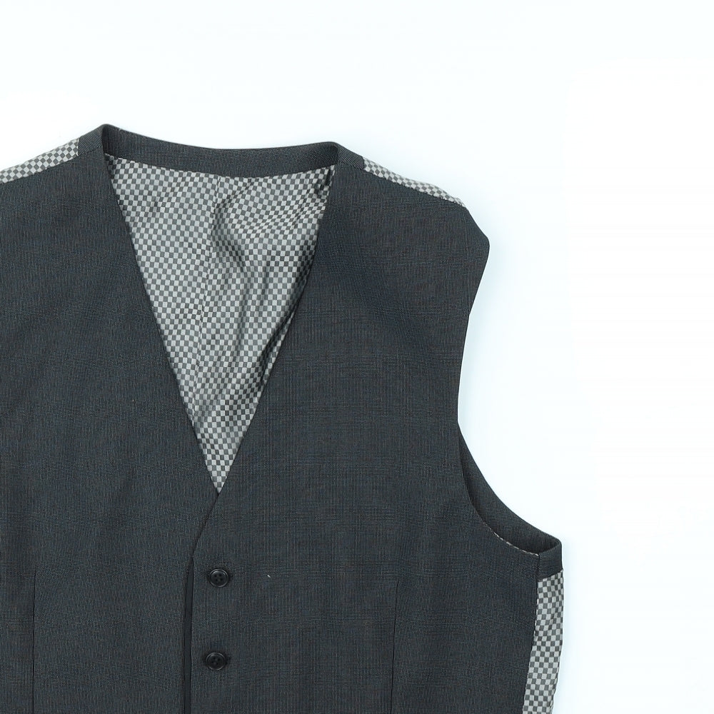 Preworn Mens Grey   Jacket Suit Waistcoat Size M