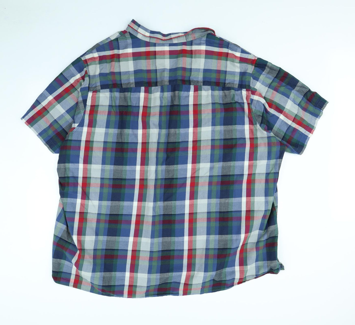 Jacamo Mens Blue Plaid   Dress Shirt Size 4XL