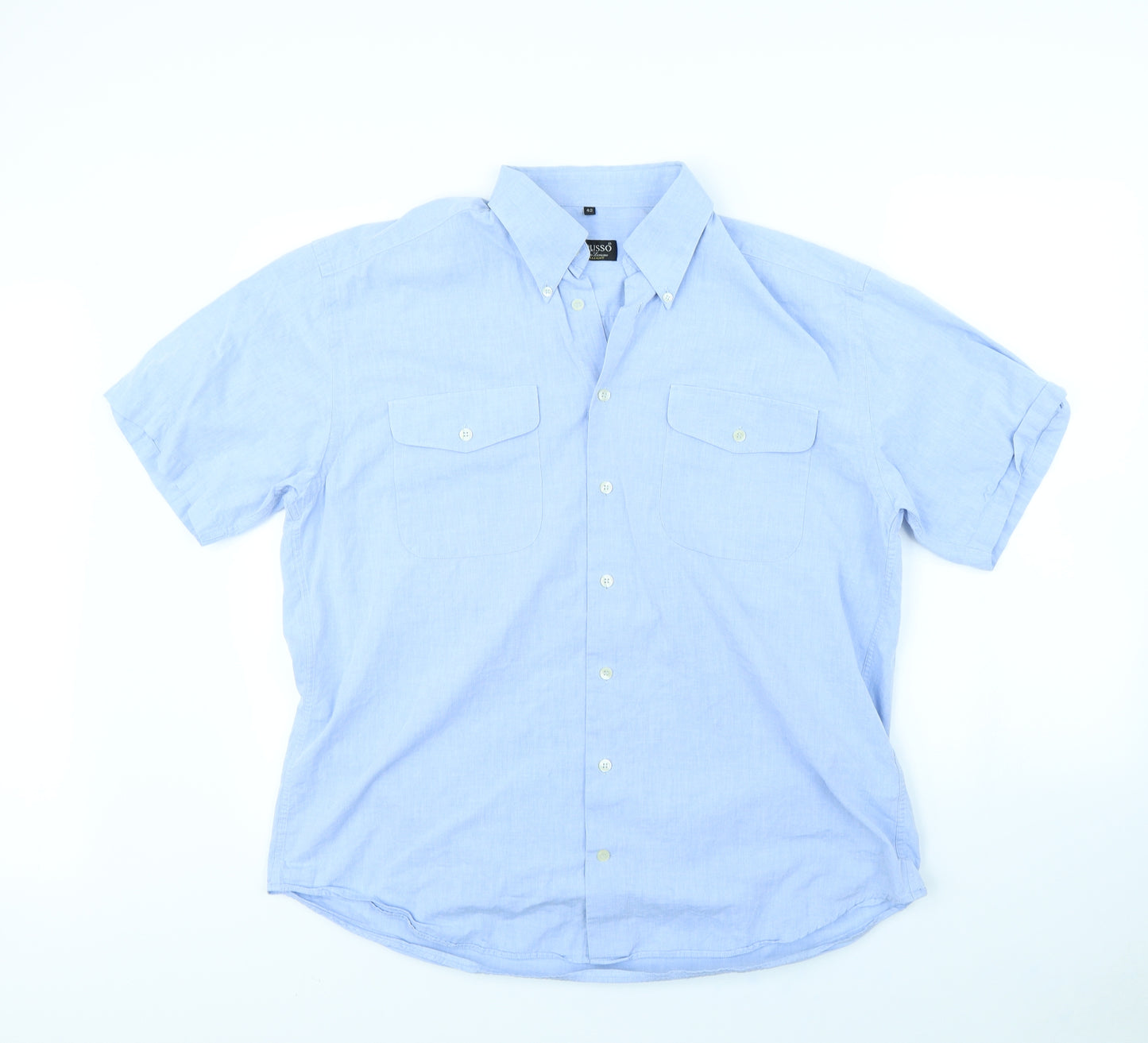 Larusso  Mens Blue    Dress Shirt Size L
