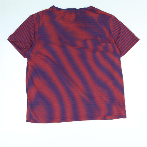 Ralph Lauren Mens Red Striped   T-Shirt Size XL