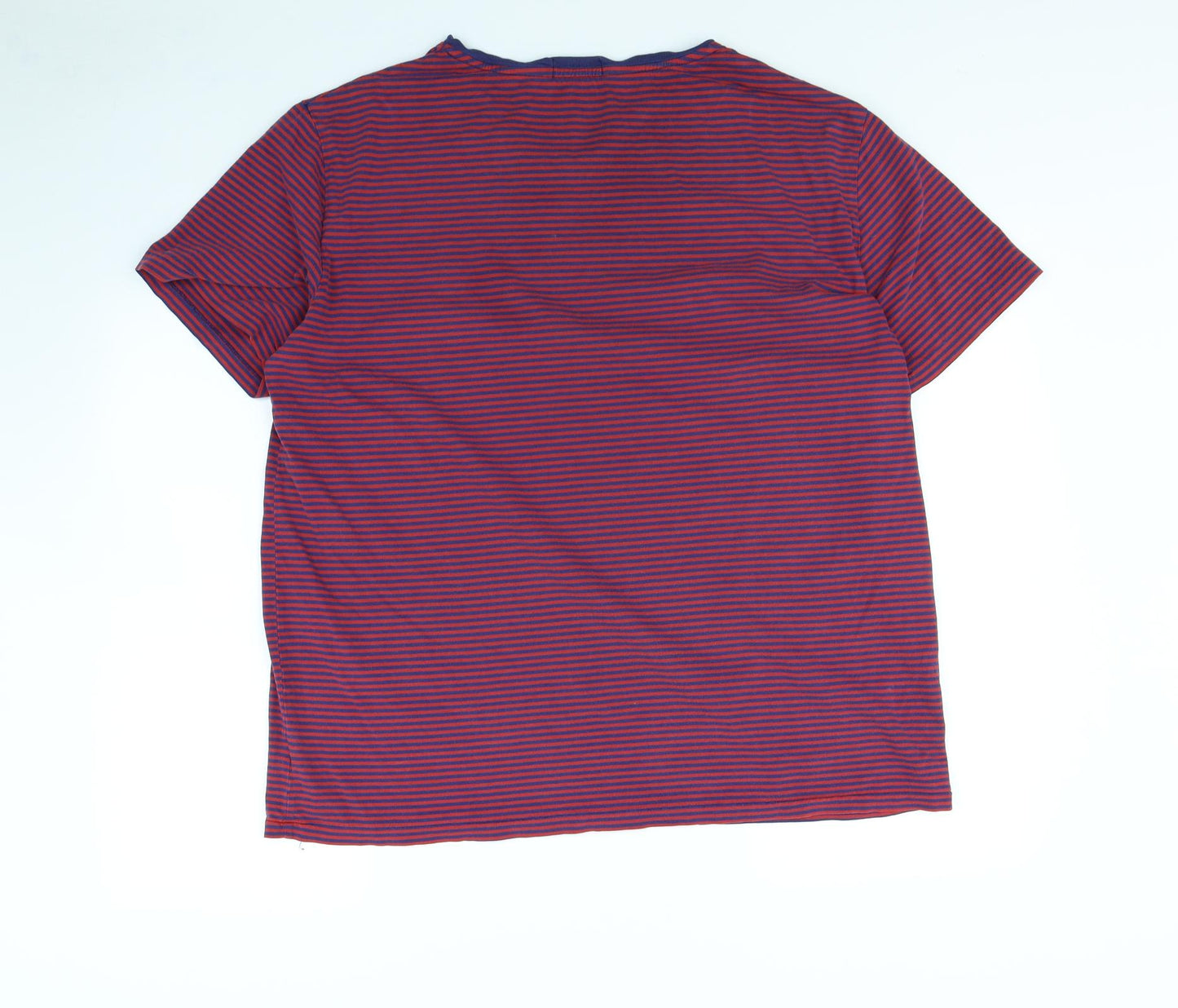 Ralph Lauren Mens Red Striped   T-Shirt Size XL
