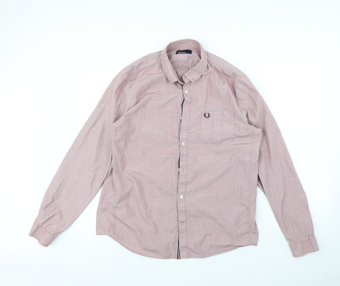 Fred Perry Mens Red    Dress Shirt Size L