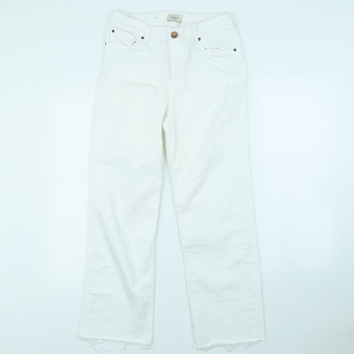 Pulz Womens White   Straight Jeans Size 30 in L30 in