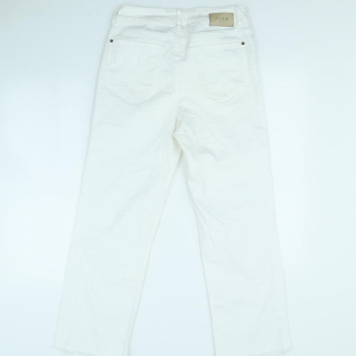 Pulz Womens White   Straight Jeans Size 30 in L30 in