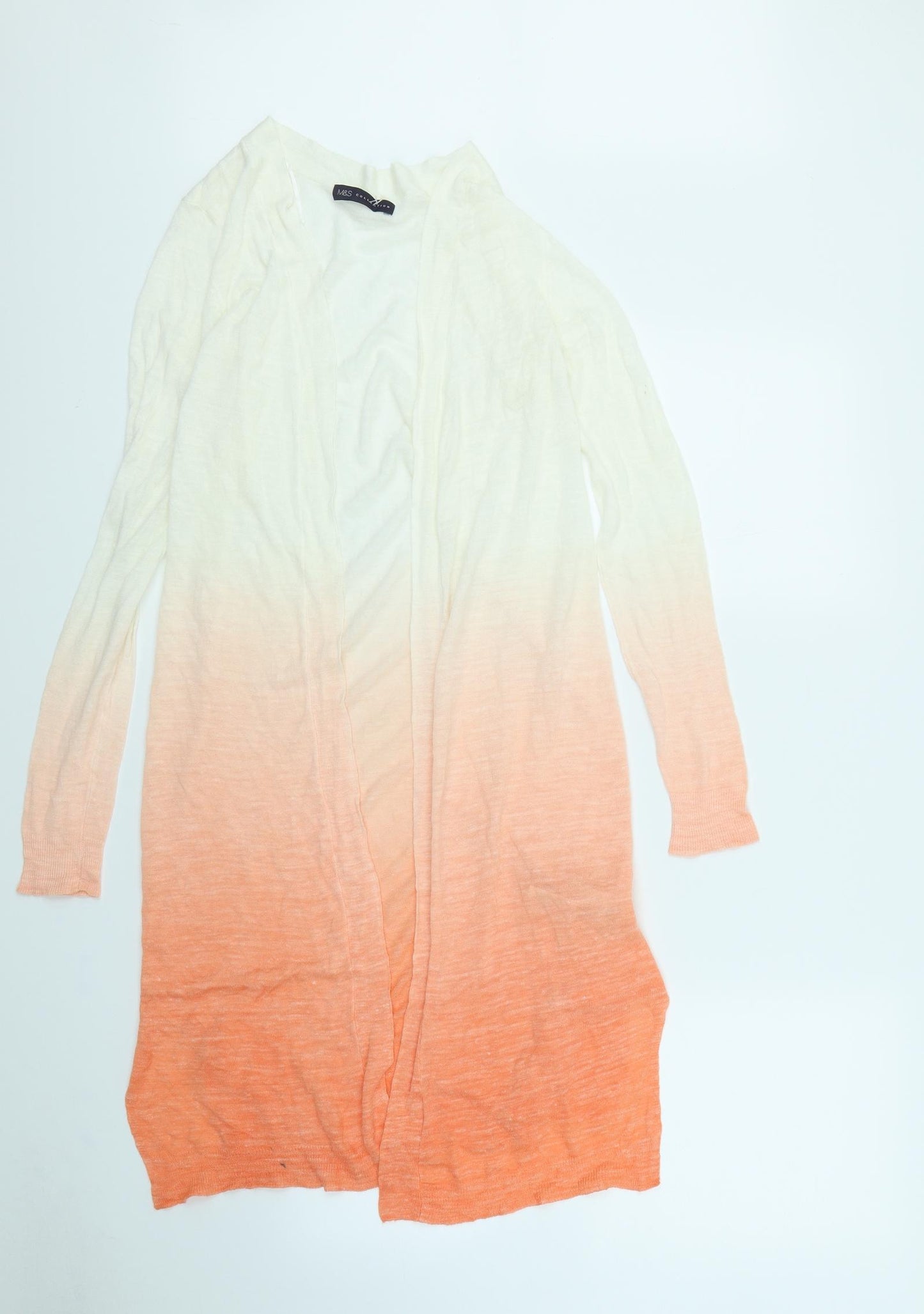 m&s Womens Orange   Cardigan Jumper Size M